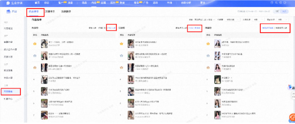 内容榜单