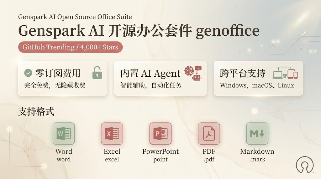 Genspark AI 开源办公套件 genoffice：对标 Office/Google Docs