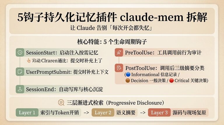 5钩子持久化记忆插件claude-mem拆解